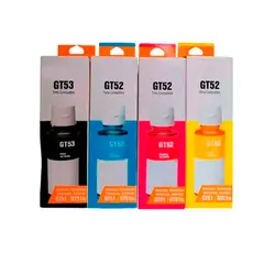 GENERICO - TINTA HP GT52 GT53 COMPATIBLE PACK COMPLETO