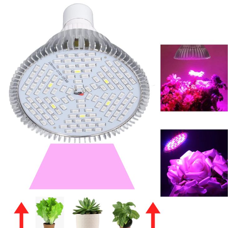 Foco LED Profesional para Cultivo Interior: Espectro Completo 80W - 120 Chips Pro