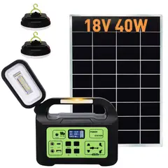 SANC - Estación de energía portátil 150W con panel solar USB AC 220V batería recargable camping