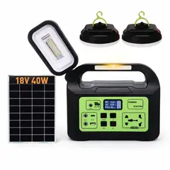 SANC - Kit Solar de Energía Portátil SANCI 150W con Panel Luz y Salidas 220V