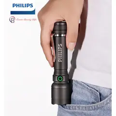 PHILIPS - Linterna LED Recargable Portátil ,IP68 Impermeable, para Camping, Senderismo, Montañismo