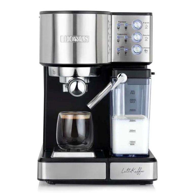 Cafetera Espresso Lattekaffee TH-160DELI Plateado Negro