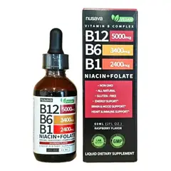 GENERICO - Complejo B Sublingual, Vitamina B12, B6 y B1 Gotas mas Obsequio