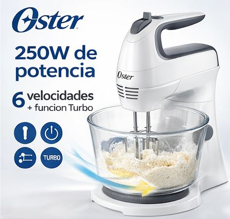 Batidora 250W FPSTHS3611 con Pedestal y Tazón 3.7L, 6 Velocidades, Color Blanco