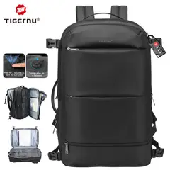 TIGERNU - Mochila de Viaje Expandible T-B9831 37L con Compresión al Vacío Automática