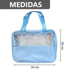 GENERICO - Kit 3 en 1 Bolsas de Maquillaje estuche neceser - 30x20x12 cm