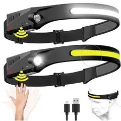 GENERICO - Linterna de Cabeza Minimalista Pro Ligereza Extrema, Sensor y Luz Roja
