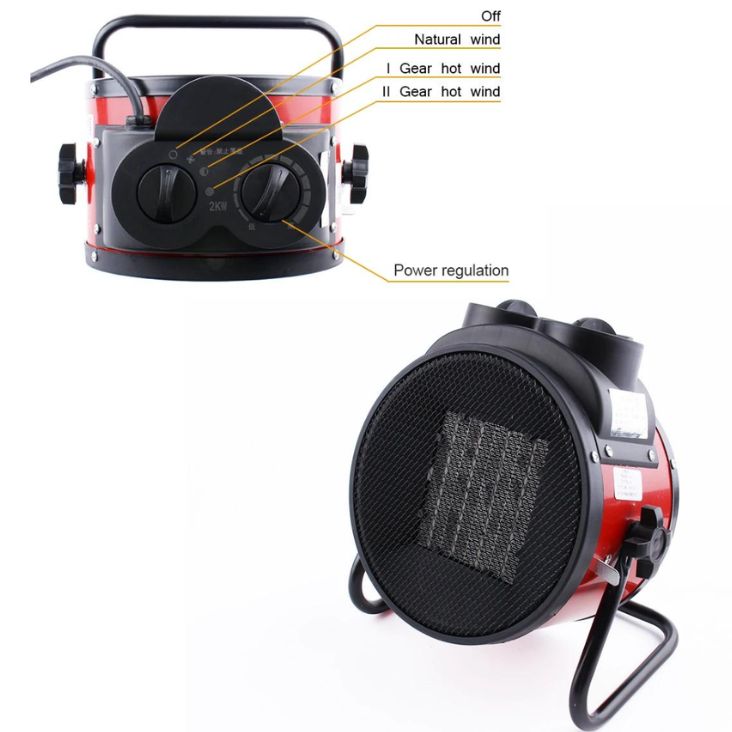 Calefactor Cerámico Turbo 2000W Calentamiento Instantáneo y Ultra Silencioso