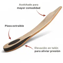 GENERICO - Plantillas de cuero badana para espolón calcáneo ortopédica