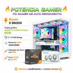 RYZEN - PC Gamer Pro XTREME 5 9600X RAM 32GB DDR5 SSD 1TB GRAFICA RTX 5060 8GB