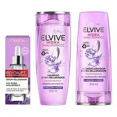 ELVIVE - Rutina Hialurónico Cabello + Sha + Acc Facial