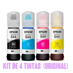GENERICO - Kit 4 Colores de Tinta T544 x 65 ml para impresoras L1110 L3110 L3150 L5190