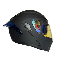 XTREME - CASCO PARA MOTO NEGRO VISOR AZUL DIA Y NOCHE TALLA XL