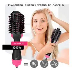 GENERICO - Cepillo Secador de Cabello 3 en 1 1200W – Alisa y Ondula con Recubrimiento Cerámico