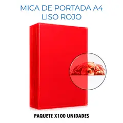 GENERICO - Mica Portada para Anilladora Espiraladora - Rojo x100