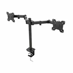 OEM - Soporte Doble para Monitor 13”32” Brazo Ajustable VESA 360° Escritorio Alta Resistencia