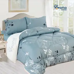 CASATEX - Edredón Tela Hipoalergénico con Carnero 2Plz 1500HILOS Set de Sábanas