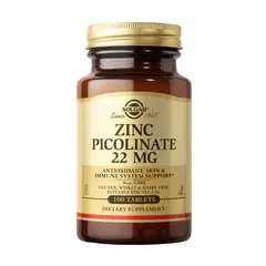 SOLGAR - Zinc Picolinate 22 MG / Picolinato de Zinc 22 MG - 100 Tabletas