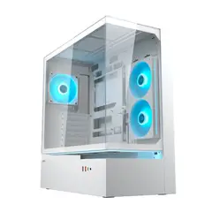 COUGAR - Case gamer CFV235 382DA40.0002 ATX mid tower con panel de vidrio templado blanco