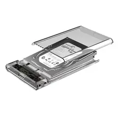 GENERICO - Carcasa Usb A Hdd/Ssd 2.5 Delcom Transparente - Conexión Rápida Y Diseño Elegante Para Alm