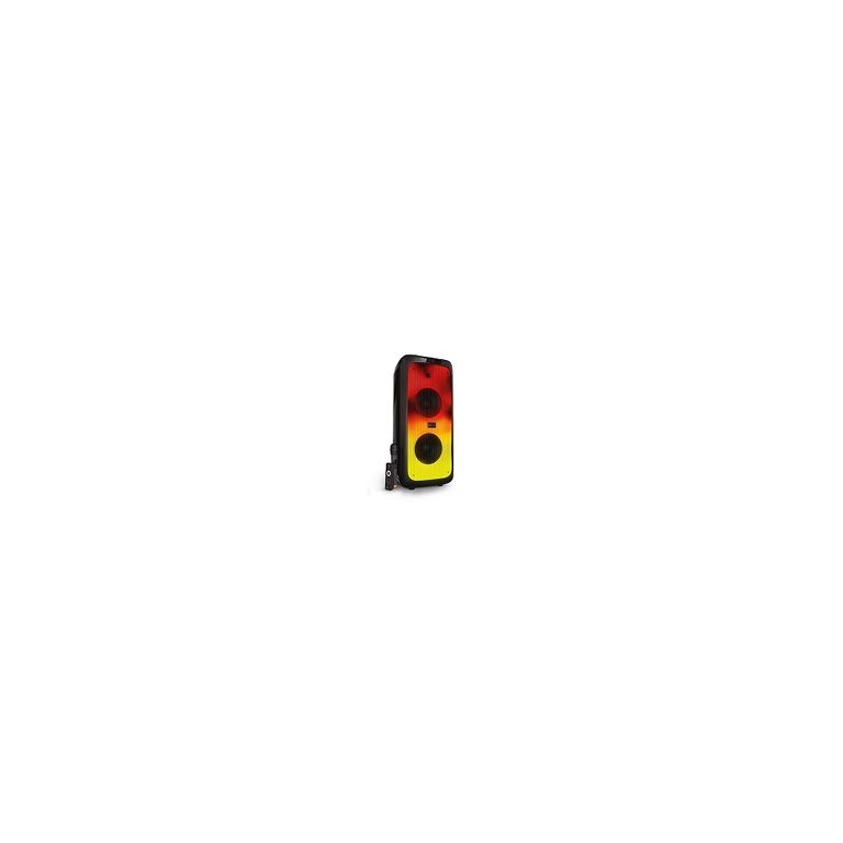 Altavoz portátil KLS-662 de 8 pulgadas, negro con luces LED flameantes, sonido