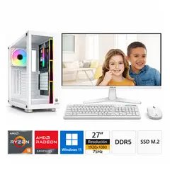 GENERICO - Pc Ryzen 9 7900X Propc Fx-830 White 16-512-27" Graficos Amd Radeon, W11Home + Microsoft Of