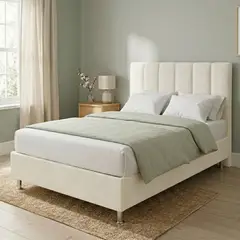 TODO SOBRE HOGAR - Cama Box Tarima Essenza + Cabecera Malva 2 Plazas - Blanco