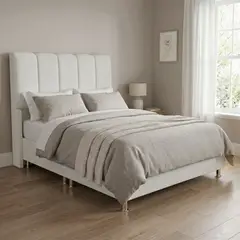 TODO SOBRE HOGAR - Cama Box Tarima Essenza + Cabecera Nube Queen - Blanco