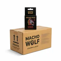 GENERICO - 144 Condones Macho Wolf Clásico Látex Lubricado