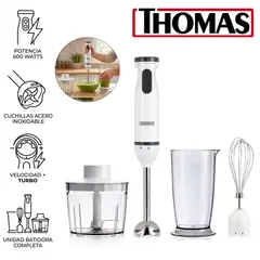 Thomas - Licuadora de Inmersión TH-8725 600 Watts Mezclar o Licuar Alimentos Directamente