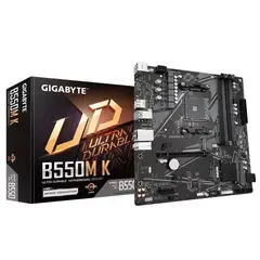 GIGABYTE - Placa madre B550M K M-ATX, 4 slots DDR4, 4733 MHz OC, HDMI y DP para PCs de alto