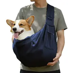 GENERICO - BOLSO Transportador para Mascotas Pequeñas y Medianas AZUL