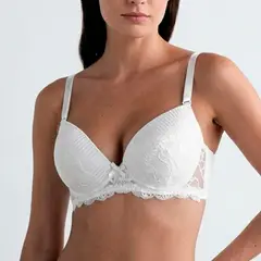 Peter Pan - Brasier Realce Alto Licra Acanalada Blanco 6126