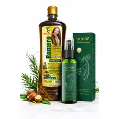 SM - Shampoo De Romero Sin Sal Con Canela Y Clavo 1100ml + Tonico Ouhoe Anticaida
