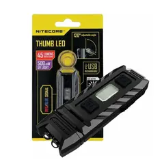NITECORE - Linterna Thumb LED recargable con luz 80 lúmenes