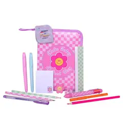 ARTESCO - Cartuchera Flower + Kit Escolar Completo 40+ piezas