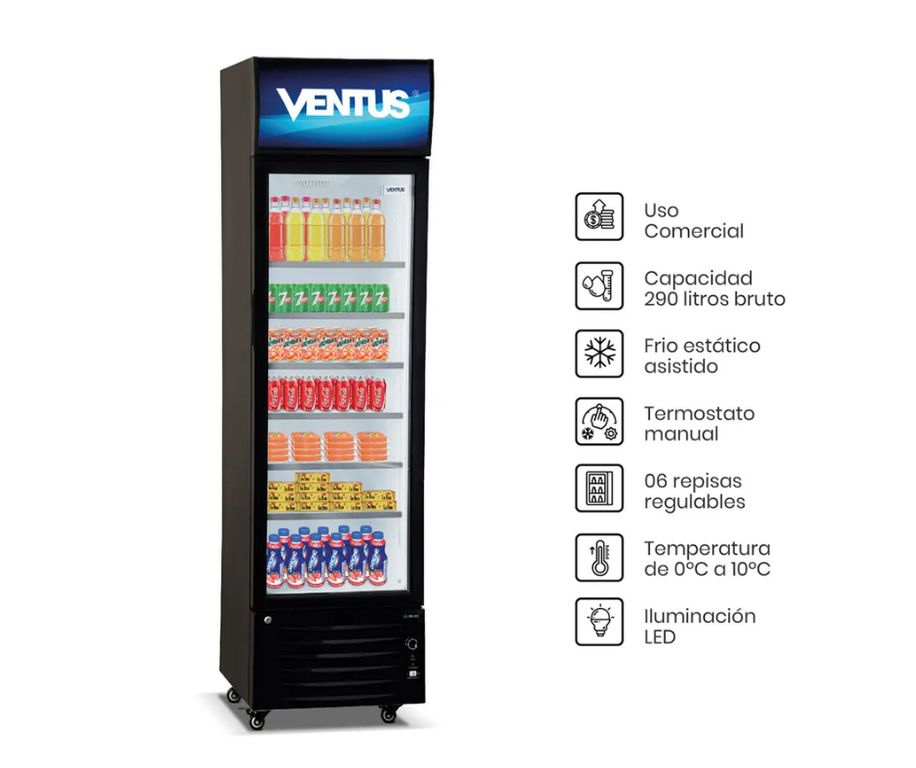 Refrigeradora LG-290 290L No Frost Vidrio Negro