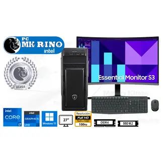INTEL - Computadora Core i7-12700 16GB 1TB SSD 27" UHD 730 Windows 11 Pro