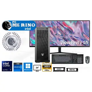 INTEL - Computadora Core Ultra 7 265K 16GB 1TB SSD 34" Graphics Windows 11 Pro