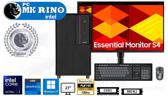 Computadora Core i7-12700 16GB 1TB SSD 27" UHD 730 Windows 11 Pro