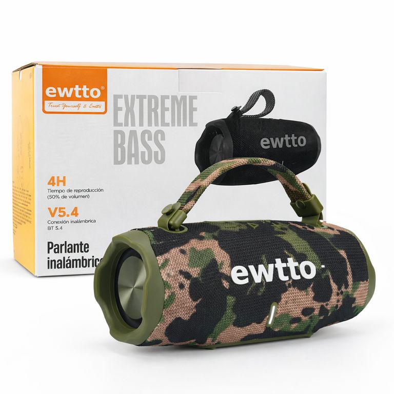 Parlante Inalámbrico Extreme Bass Ewtto Bluetooth