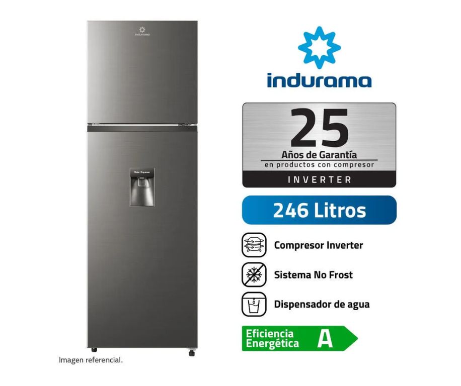 Refrigeradora RI-389DI 246L No Frost Silver con Dispensador de Agua