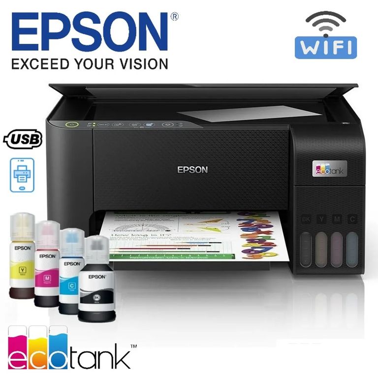 Impresora de tinta EcoTank L1250, Imprime Wiffi USB de alta velocida