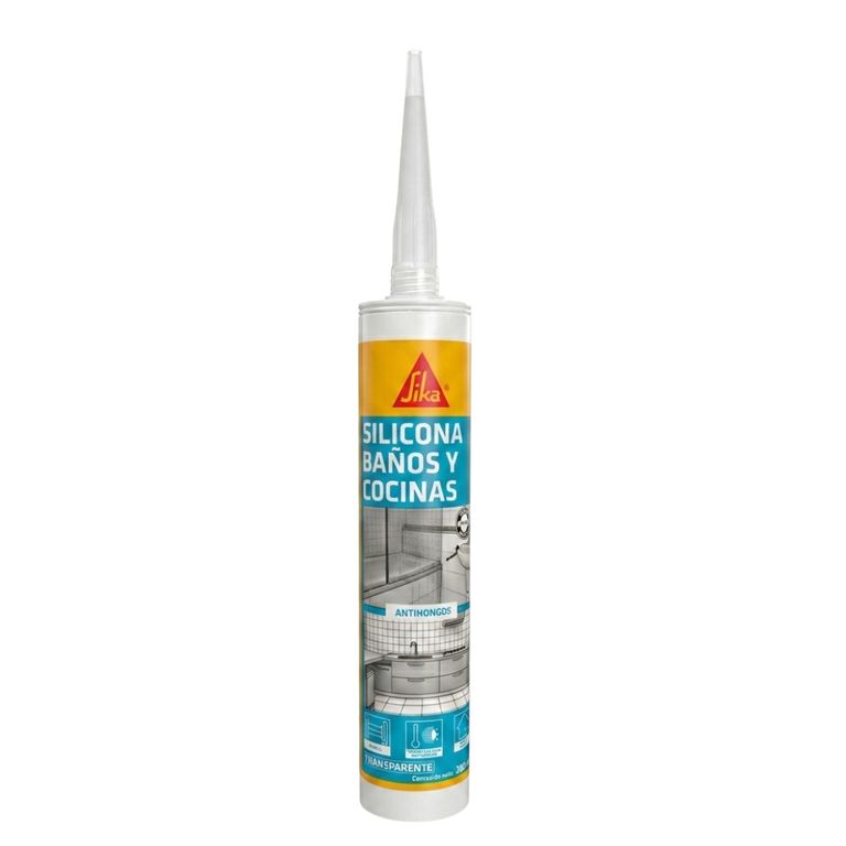 Sellador de Silicona con fungicida para baños y cocinas-SikaSeal®-133 Transparente