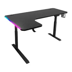 JOTA STORE - Escritorio Eléctrico Gamer Y103 Tipo L con Luces RGB y Altura Regulable