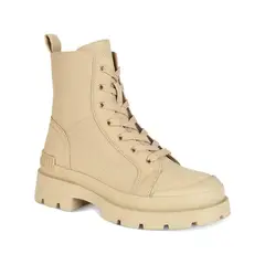 STHEF - Botines Combat Mujer 7607 BEIGE-STHEF