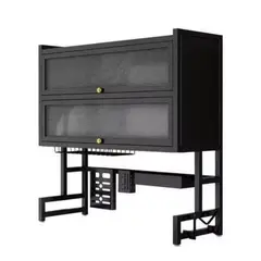 GENERICO - Organizador escurridor de platos 3 niveles con tapa 85 cm