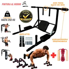 GENERICO - Barra Multifuncional 15 en 1 yoperufit 250 Kg Dominadas + Push Up Pvc + Salta Soga
