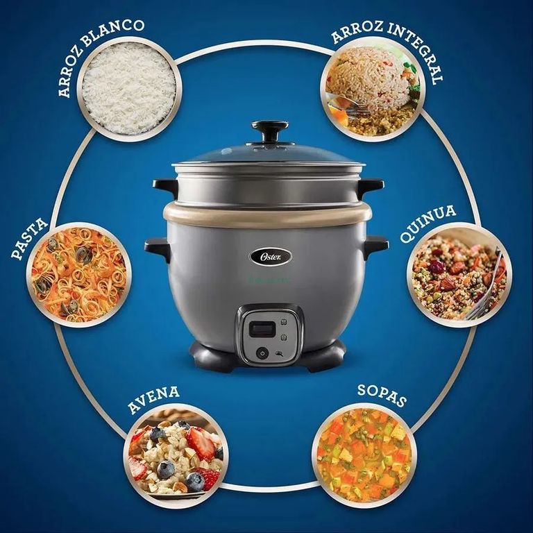 Olla Arrocera 2.2 Litros BIOCERAMICA Silver + Vaporera + Funcion Sofrito CKSTRC7130S (Nuevo)