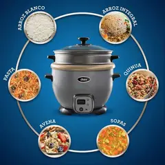 OSTER - Olla Arrocera 2.2 Litros BIOCERAMICA Silver + Vaporera + Funcion Sofrito CKSTRC7130S (Nuevo)